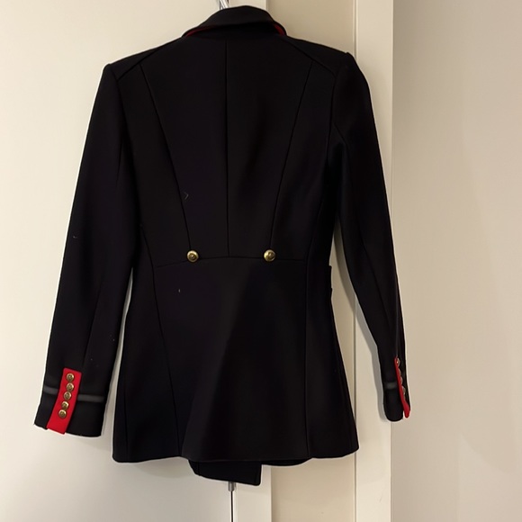 Zara dark navy blue/ red accent/ gold buttons - Picture 5 of 9